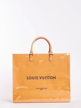 Louis Vuitton Orange Patent Tote with Dual Top Handles